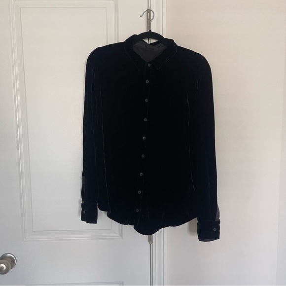 CP Shades Romy Velvet Button Down Shirt - Picture 2 of 8
